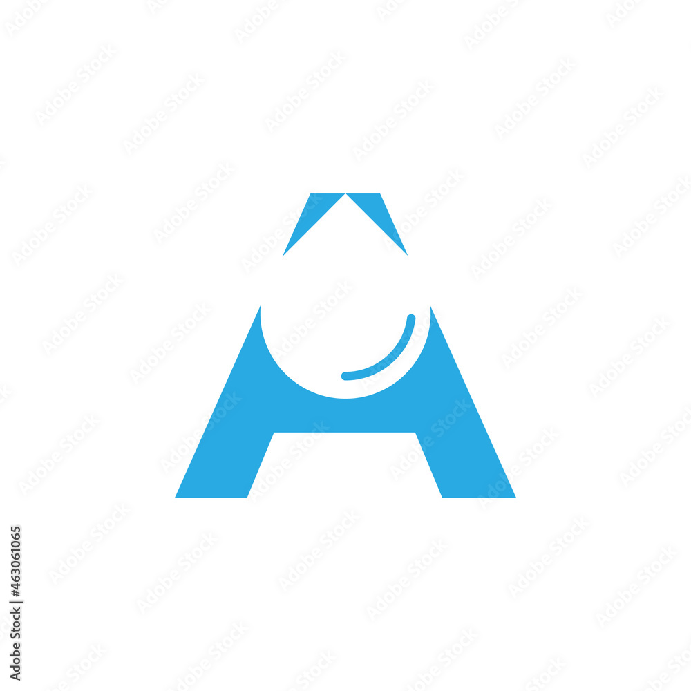 Initial Letter A Hydro Logo with Negative Space Water drop Icon Design Template Element Initial Letter A Hydro Logo with Negative Space Water drop Icon Design Template Element