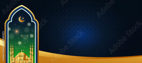 Blue islamic background
