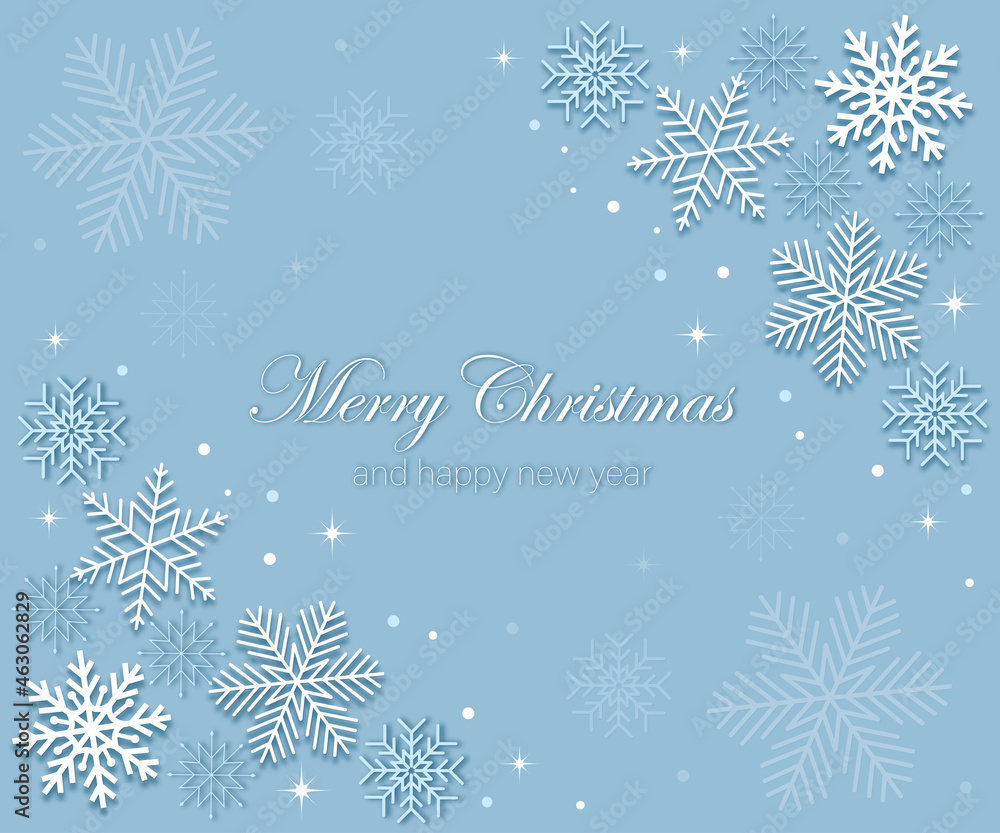Background with snowflakes. Merry Christmas and Happy new year Background with snowflakes. Merry Christmas and Happy new year