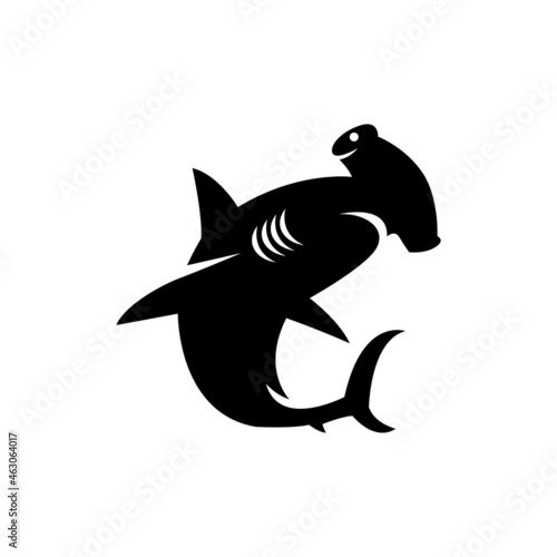 Illustration vector graphic template of shark silhouette logo