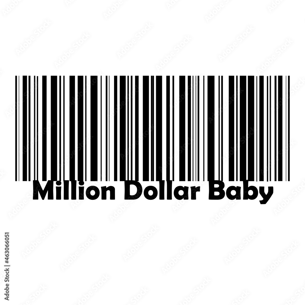 barcode with the inscription baby in a million barcode with the inscription baby in a million