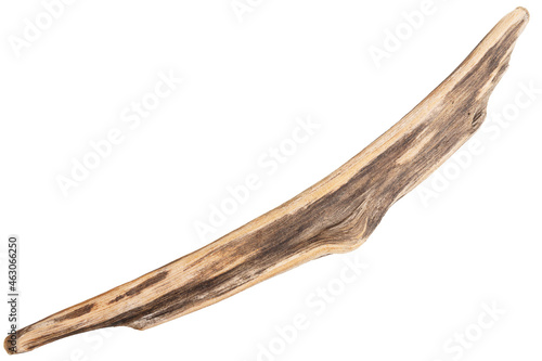 Piece of driftwood isolated on white