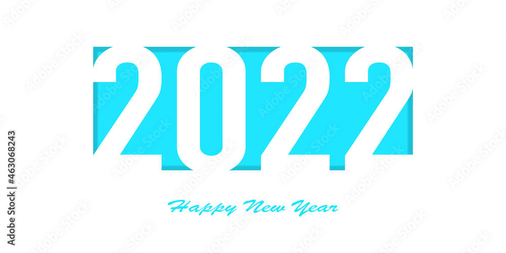 Happy New Year 2022! Blue background Happy New Year 2022! Blue background