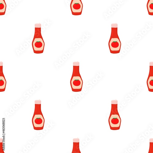 Ketchup pattern seamless background texture repeat wallpaper geometric vector