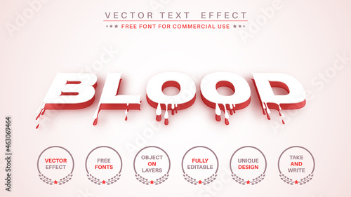 Halloween blood text effect, font style