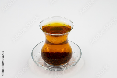 Cup of tea on a white background