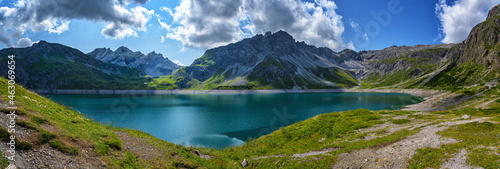 mountain lake Lünersee in Austria