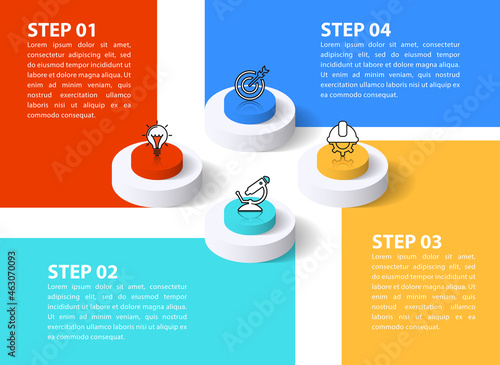 Infographic design template. Creative concept with 4 steps