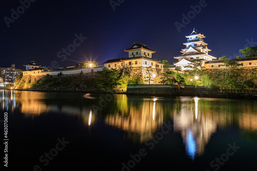 ライトアップされた今治城 愛媛県今治市 Illuminated Imabari Castle Ehime-ken Imabari city