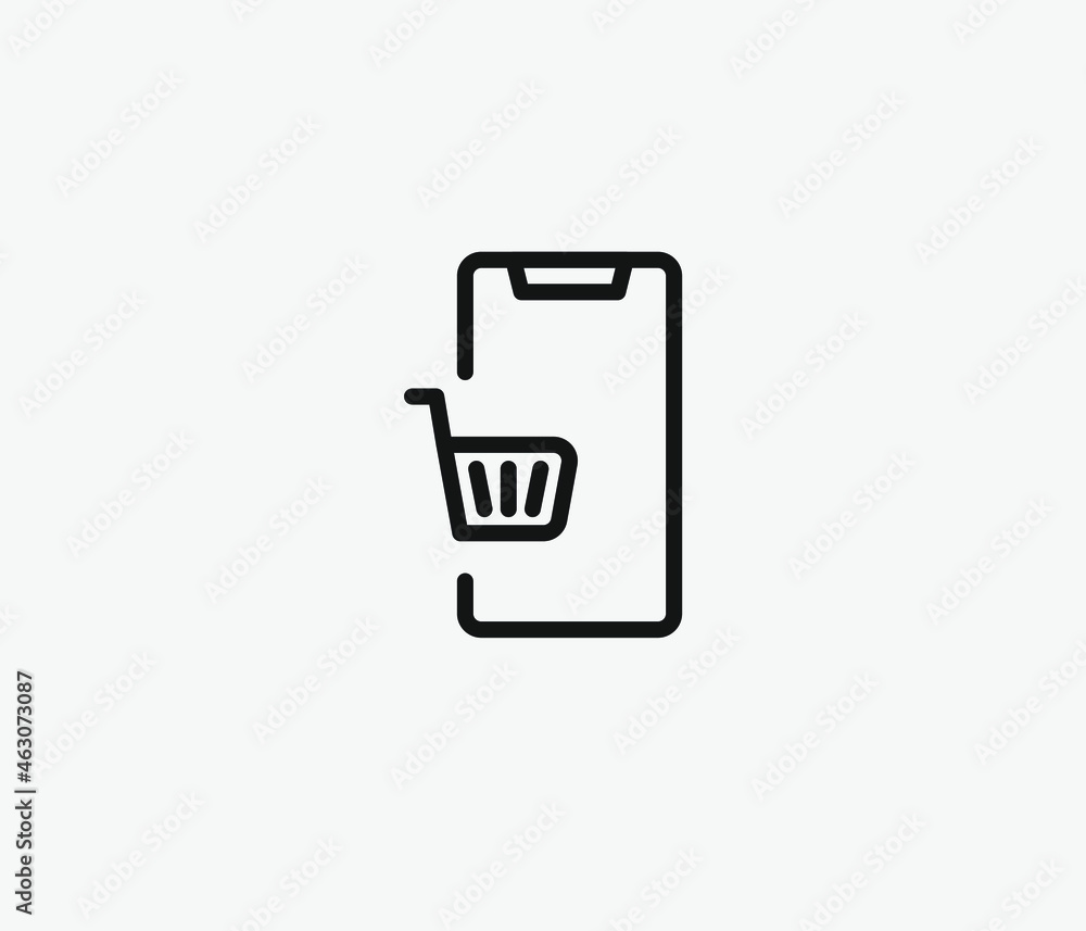 Online shopping vector icon. Editable stroke. Symbol in Line Art Style for Design, Presentation, Website or Apps Elements, Logo. Pixel vector graphics - Vector Online shopping vector icon. Editable stroke. Symbol in Line Art Style for Design, Presentation, Website or Apps Elements, Logo. Pixel vector graphics - Vector