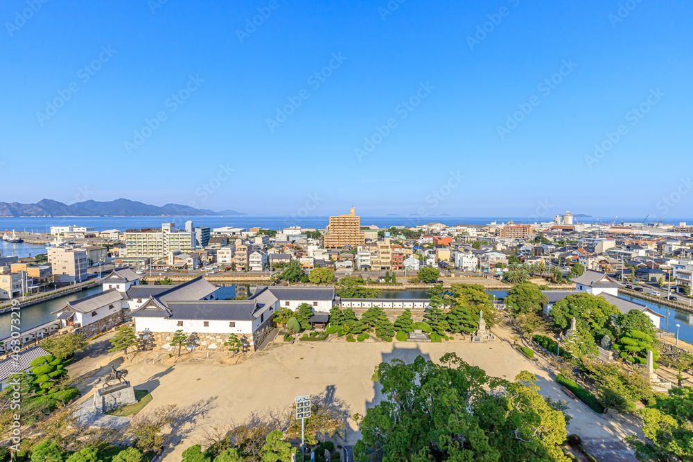今治城から見た景色　愛媛県今治市　Scenery seen from Imabari Castle Ehime-ken Imabari city