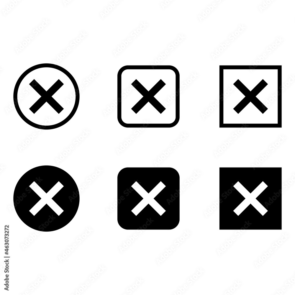 X Mark icon set X Mark icon set