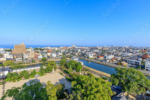                                                    Scenery seen from Imabari Castle Ehime-ken Imabari city