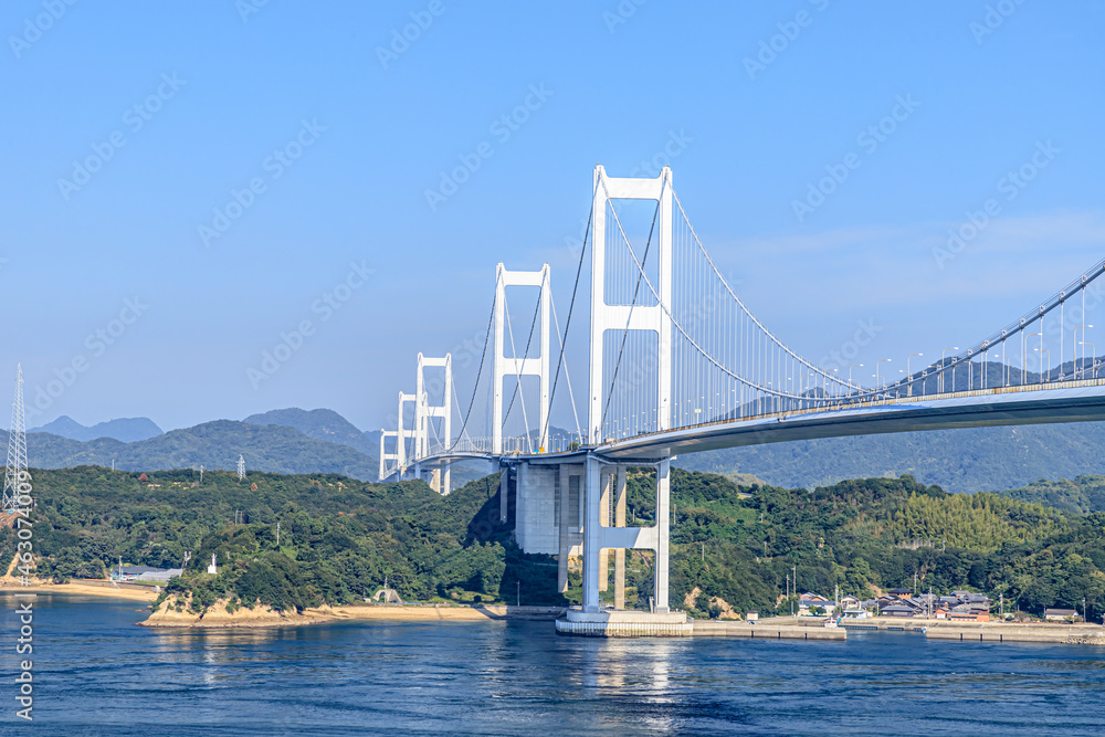 糸山展望台から見たしまなみ海道(来島海峡大橋) 愛媛県今治市 Shimanami Kaido seen from Itoyama Observatory (Kurushima Kaikyo Bridge) Ehime-ken Imabari city 糸山展望台から見たしまなみ海道(来島海峡大橋) 愛媛県今治市 Shimanami Kaido seen from Itoyama Observatory (Kurushima Kaikyo Bridge) Ehime-ken Imabari city