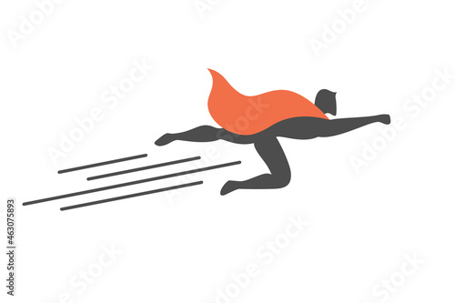 Flying hero flat draw