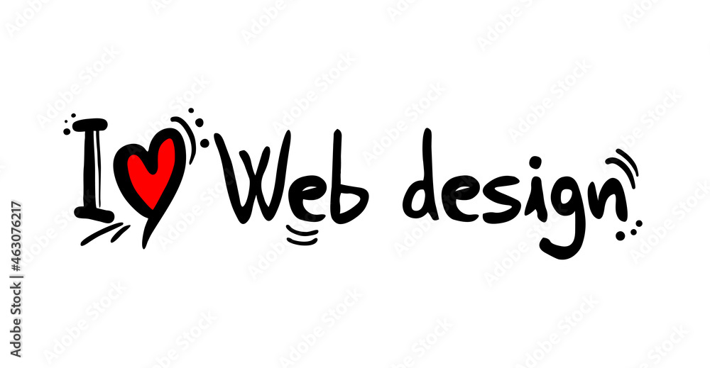 I love web design