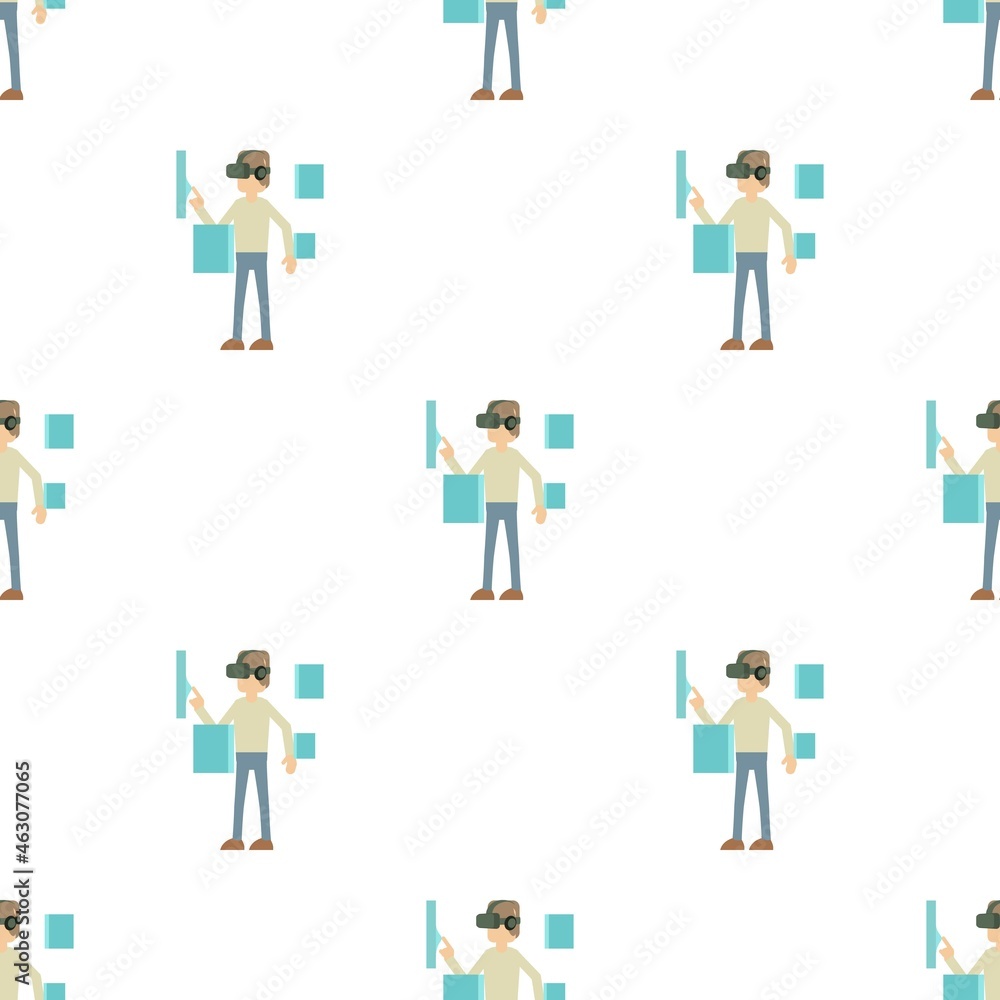 Man with high tech smart glasses pattern seamless background texture repeat wallpaper geometric vector Man with high tech smart glasses pattern seamless background texture repeat wallpaper geometric vector