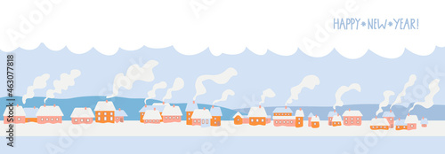 Christmas card in retro style