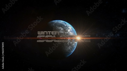 winter solstice 3d illustration