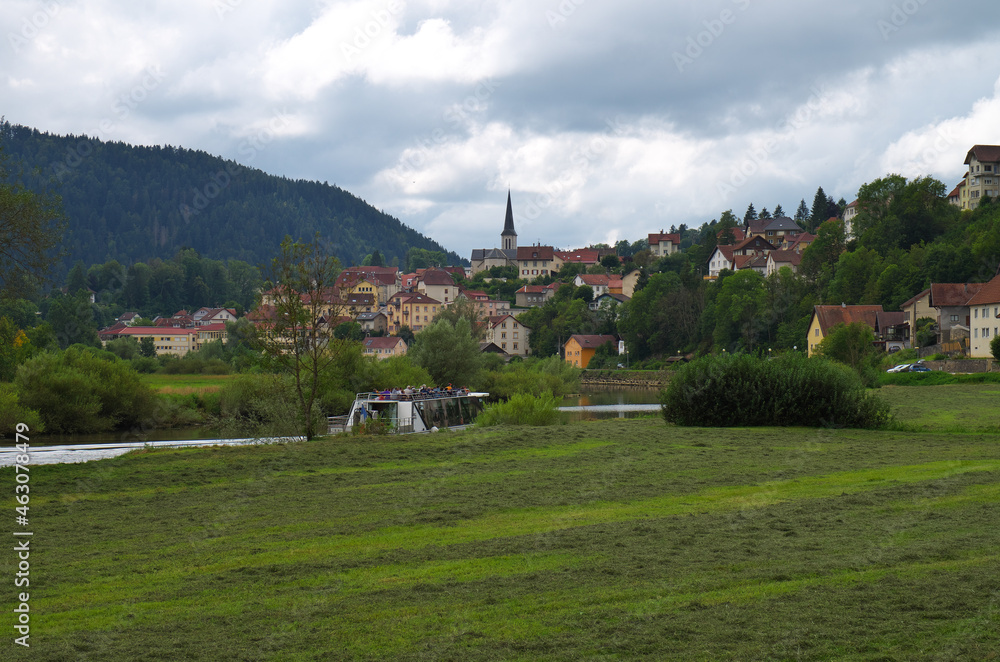 The village of Villers-le-Lac in the upper Doubs on the Swiss border.