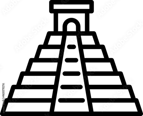 mayan pyramid outline icon