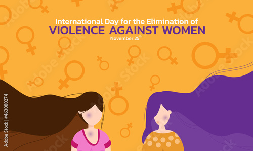 Vector illustration of a Background For International Day for the Elimination of Violence Against Women photo
