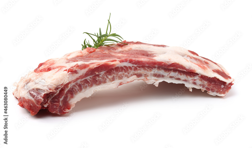 Raw Pork Ribs Isolated On White Background Raw Pork Ribs Isolated On White Background