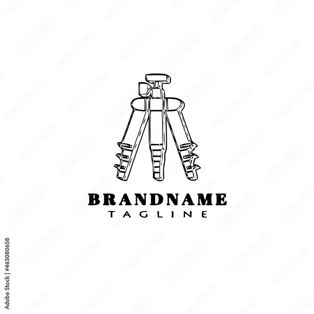 tripod logo cartoon design template icon black creative vector illustration tripod logo cartoon design template icon black creative vector illustration