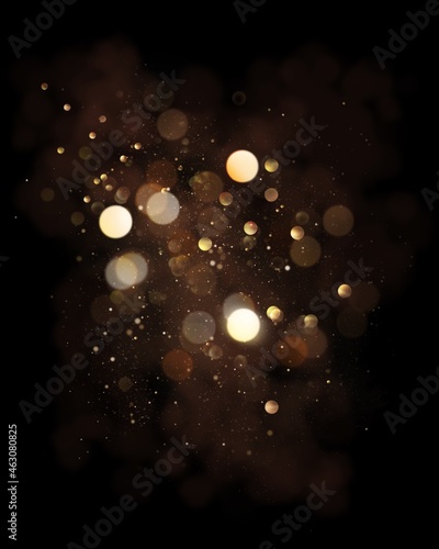 falling snowflakes on black overlay particles
