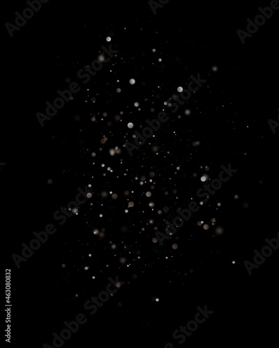 falling snowflakes on black overlay particles © Carlos