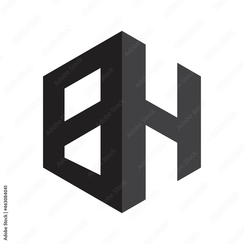 vector Hexagon letter 