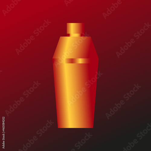 Cocktail shaker on gradient background