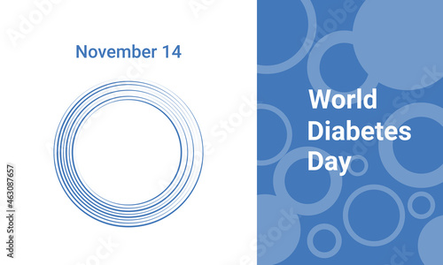 World Diabetes Day banner or background. Diabetes symbol