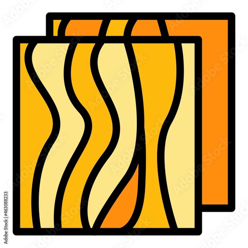 Plywood surface icon. Outline plywood surface vector icon color flat isolated