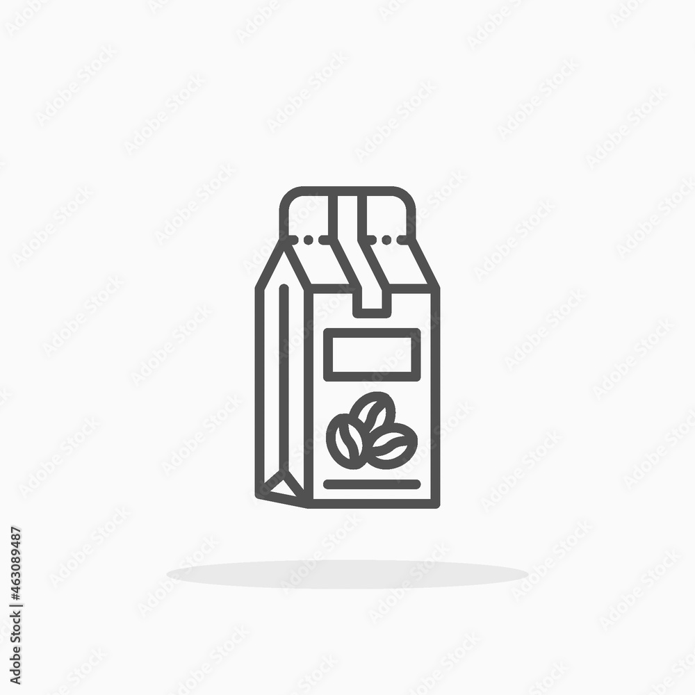 Coffee Pack icon. Editable Stroke and pixel perfect. Outline style. Vector illustration. Coffee Pack icon. Editable Stroke and pixel perfect. Outline style. Vector illustration.