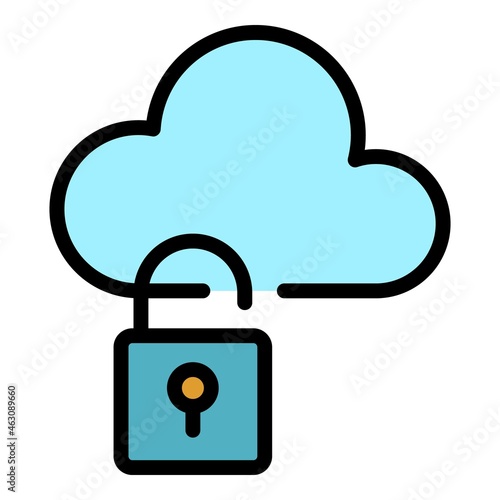 Software malware icon. Outline software malware vector icon color flat isolated