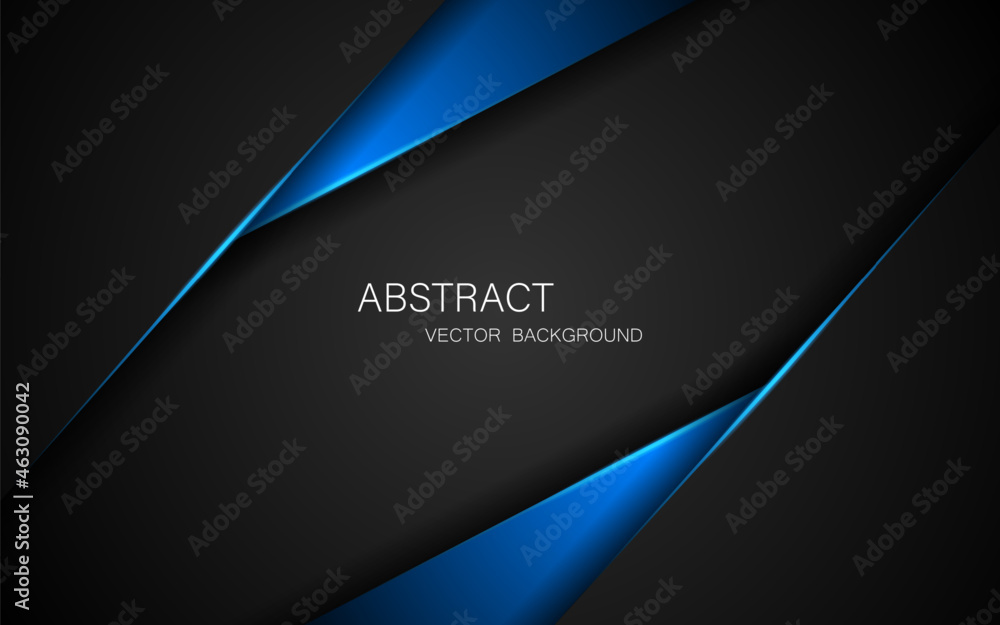 Abstract black and blue polygon on black background with free space for design. modern technology innovation concept background
Abstract black and blue polygon on black background with free space for design. modern technology innovation concept background