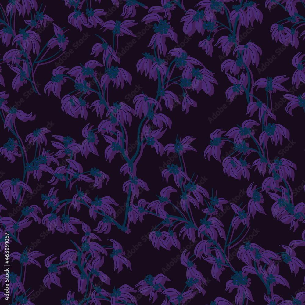 leaves dried branches vector seamless pattern. background for fabrics, prints, packaging and postcards branches with striped leaves vector seamless pattern. A hedge of twigs on a colored background leaves dried branches vector seamless pattern. background for fabrics, prints, packaging and postcards branches with striped leaves vector seamless pattern. A hedge of twigs on a colored background