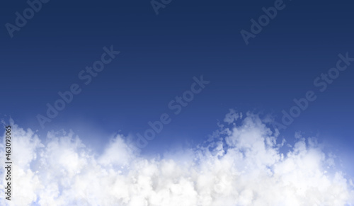 Clouds in the sky, cloudy dark blue sky, heavy fluffy clouds