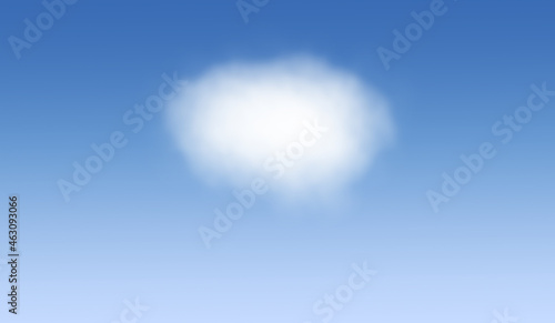 A fluffy white cloud, bright light cloud in a blue sky, sunny day