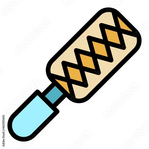 Cleaning nail file icon. Outline cleaning nail file vector icon color flat isolated