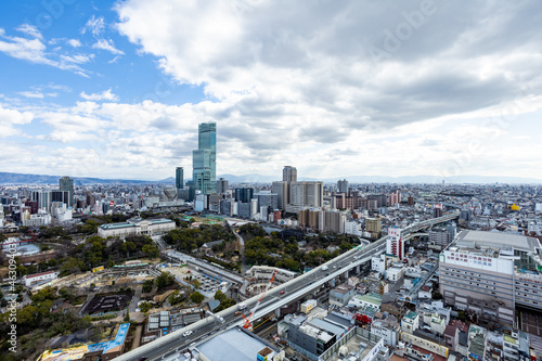通天閣から見る大阪のビル群