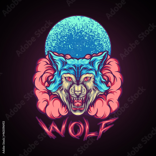 Wolf Animal With Smoke