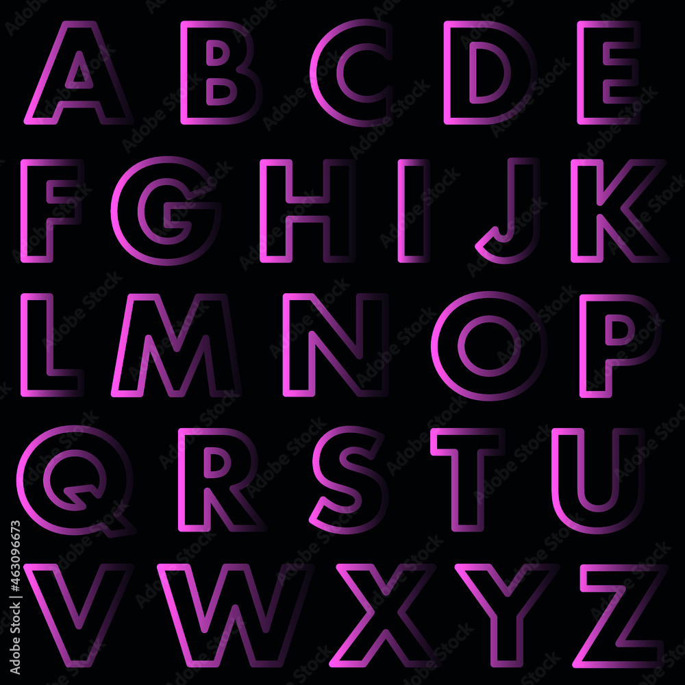 set of letters, english alphabet pink set of letters, english alphabet pink