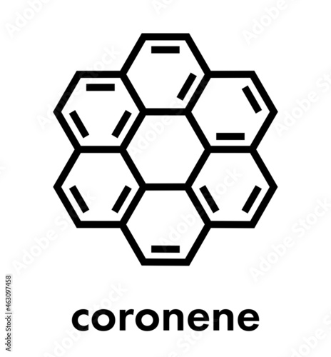 Coronene polyaromatic hydrocarbon (PAH) molecule. Skeletal formula.