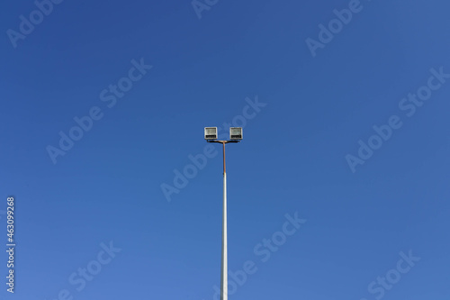 Photo of a lantern on a background of blue clear sky