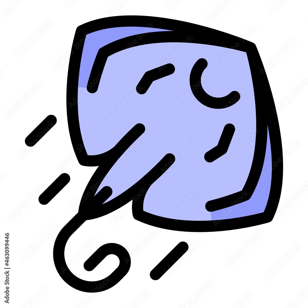 Sea stingray icon. Outline sea stingray vector icon color flat isolated Sea stingray icon. Outline sea stingray vector icon color flat isolated