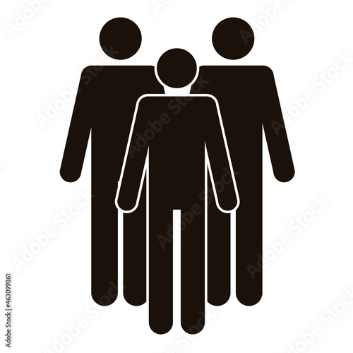 silhouettes figures three avatars