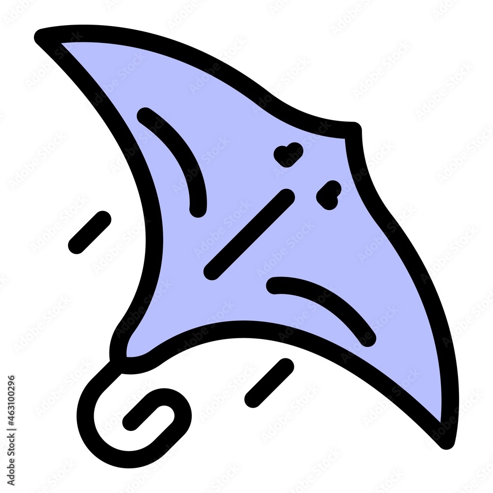 Eagle ray icon. Outline eagle ray vector icon color flat isolated Eagle ray icon. Outline eagle ray vector icon color flat isolated