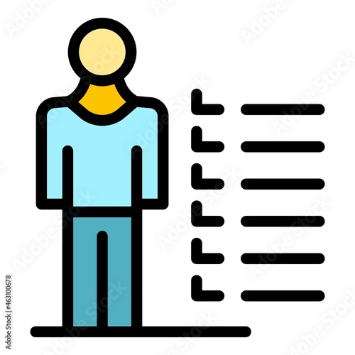 Career levels icon. Outline career levels vector icon color flat isolated